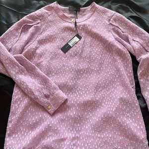 Donna Karan - Lavender Keyhole Blouse NWT